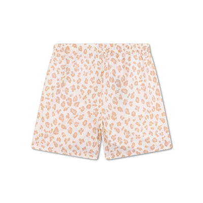 Leopard | beige meisjes uv zwemshort