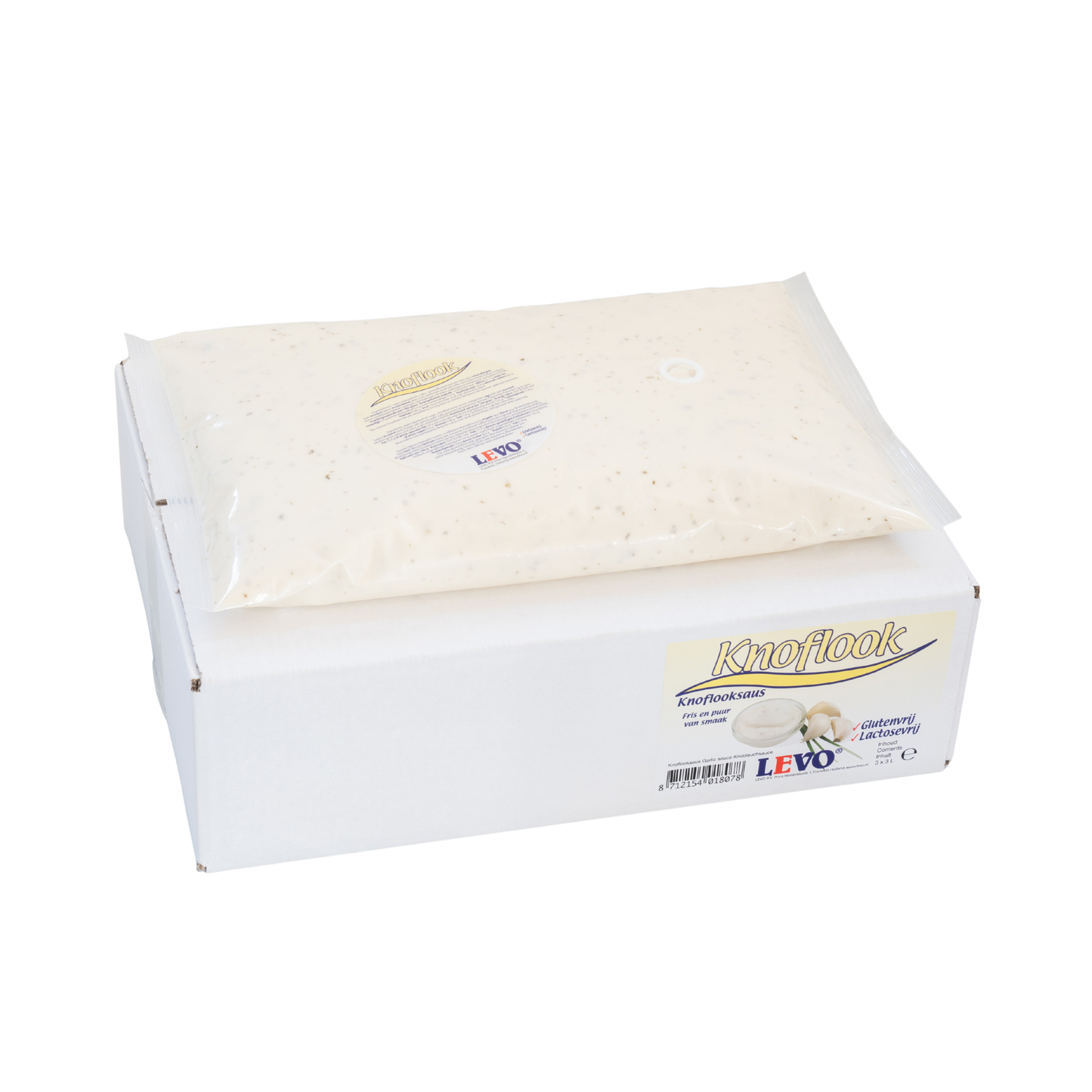 Levo knoflooksaus packzak (3x 3 liter)