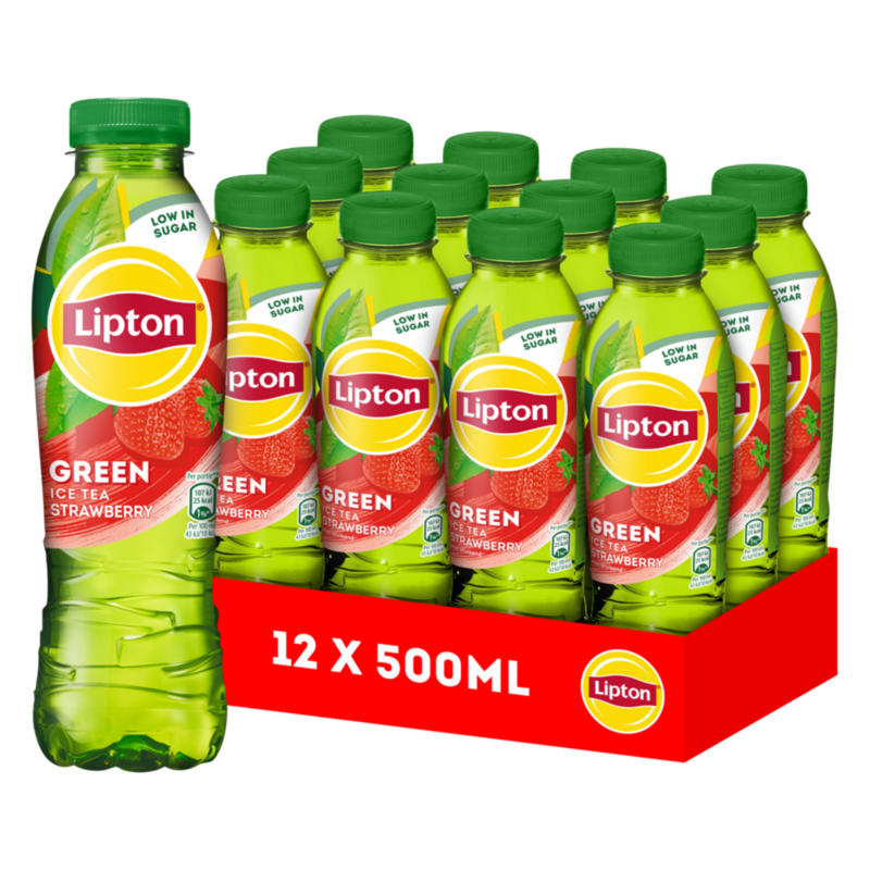 Lipton té helado tapa de fresa verde (12x 500ml)