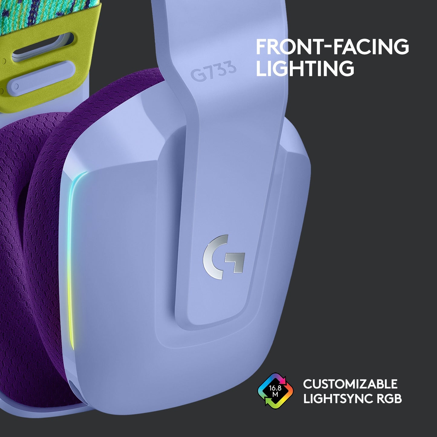 Cuffie da gioco RGB senza fili Logitech G733 LIGHTSPEED