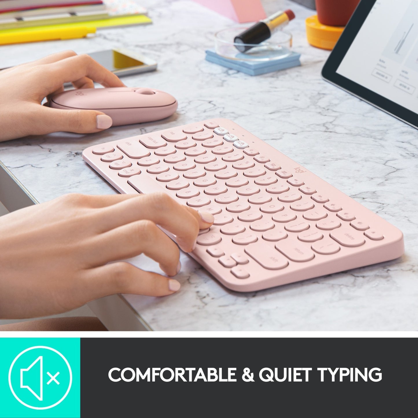 Logitech K380 per Mac Tastiera Bluetooth multidispositivo Roz