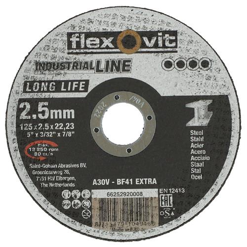 Flexovit dss industriale 125x2,5x22,23 a30v t41 acciaio | 25 pz