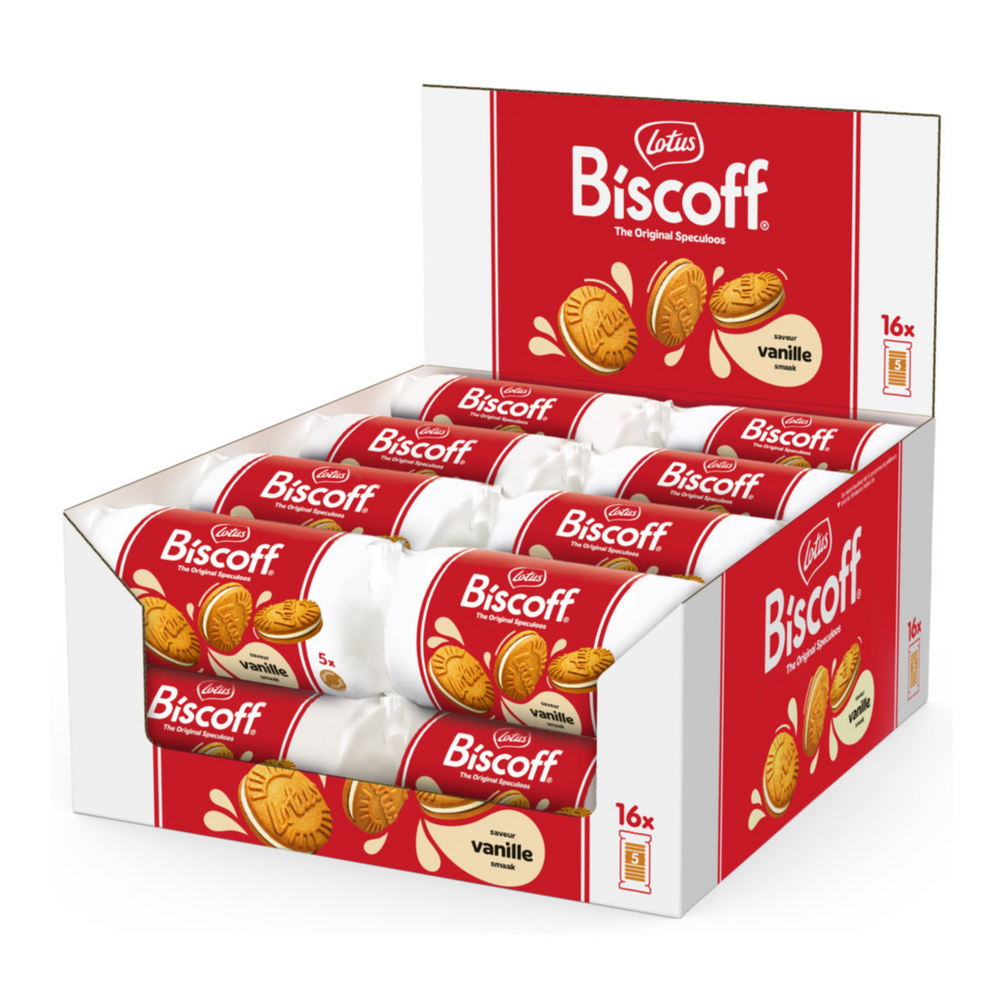 Biscotto sandwich Lotus biscoff alla vaniglia (16x 50gr)