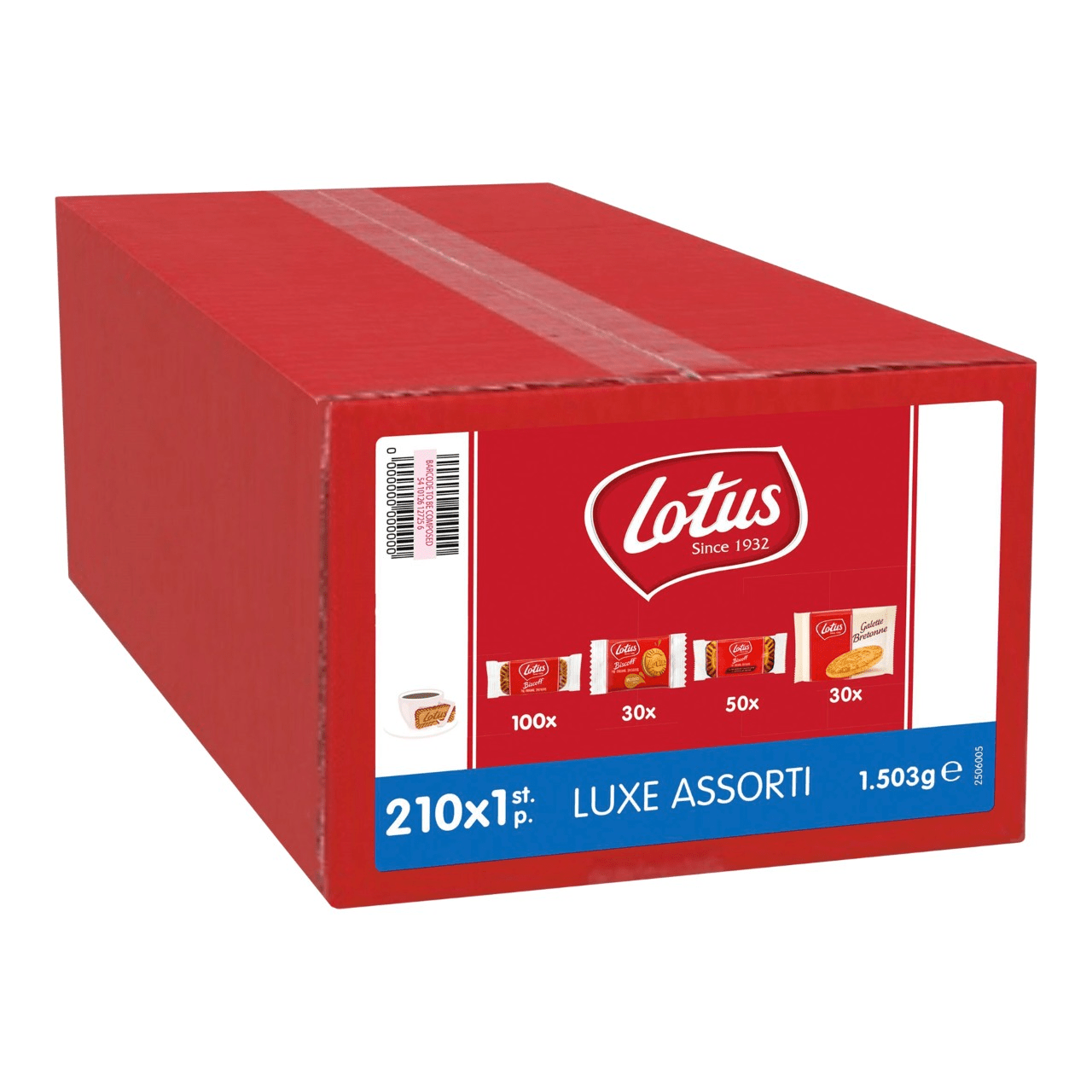 Galletas Lotus Biscoff Lotus Luxury surtidas empaquetadas individualmente (210 piezas)