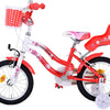 Volare Lovely Kinderfiets - Meisjes - 14 inch - Rood Wit - Twee Handremmen
