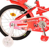 Volare Lovely Kinderfiets - Meisjes - 16 inch - Rood Wit - Twee Handremmen