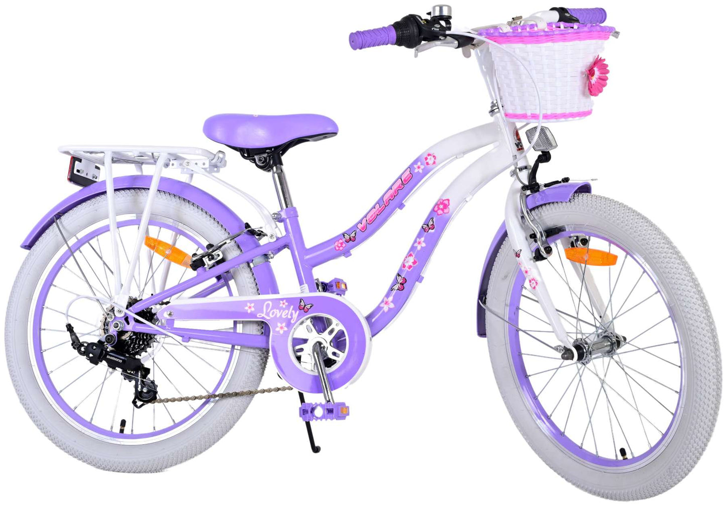 Volare lovely kinderfiets - meisjes - 20 inch - paars - 7 versnellingen