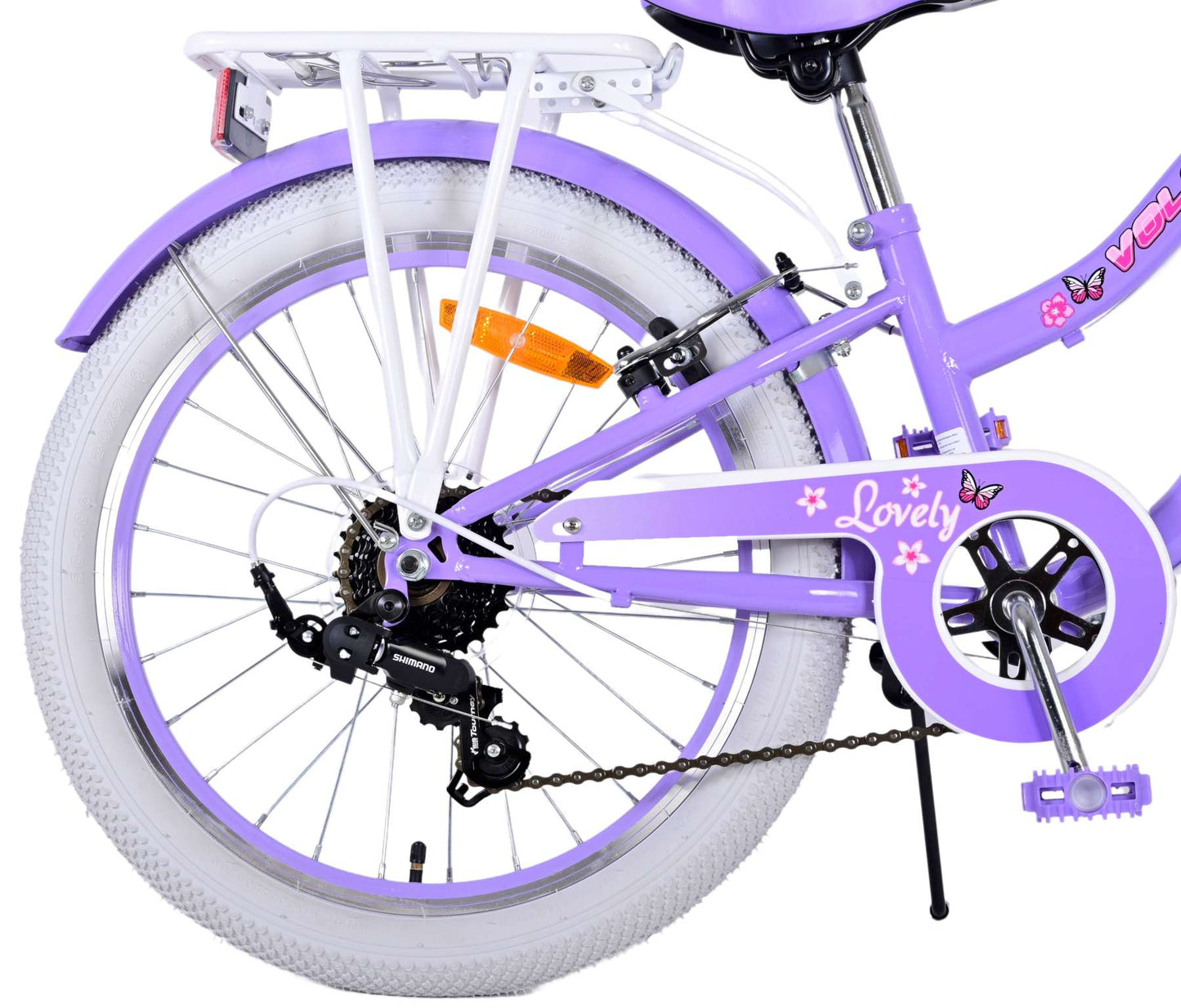 Volare lovely kinderfiets - meisjes - 20 inch - paars - 7 versnellingen
