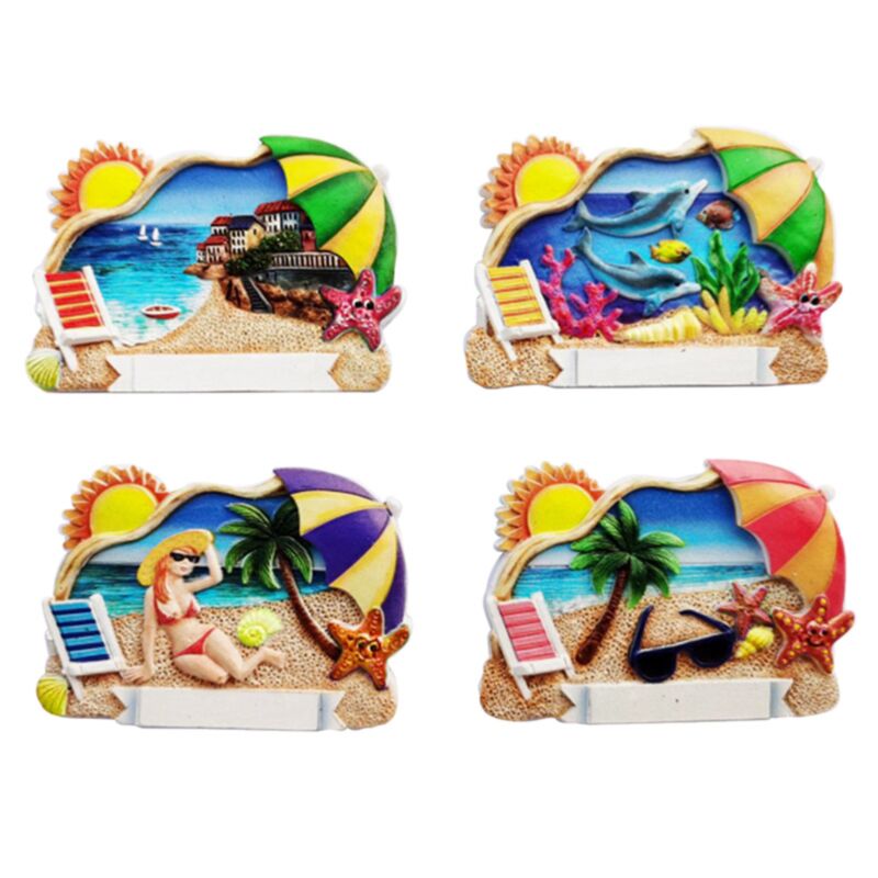 Playa Parasol 3d Sea Strand Souvenir Magnet