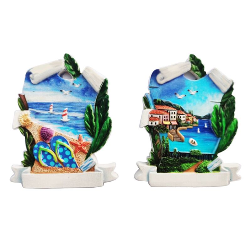 Panorama pergamino 3D Sea Beach Souvenir Magnet