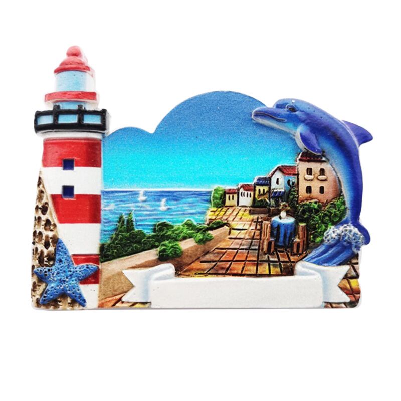 Fallhouse delfín 3d sea playa beach imán