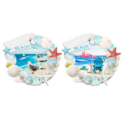 Gusci di spiaggia blu 3d marea spiaggia souvenir magnetico