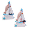 Barca a vela pesce 3d mare spiaggia souvenir