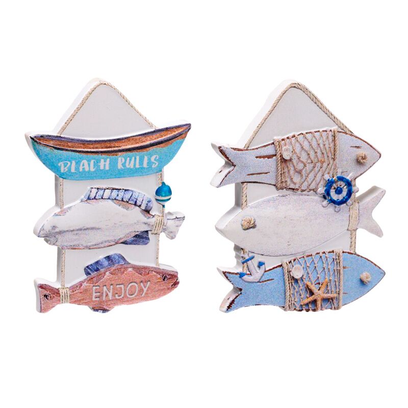 Placa de pescado 3D Sea Beach Souvenir Magnet