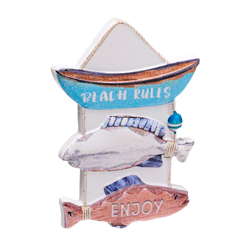 Placa de pescado 3D Sea Beach Souvenir Magnet
