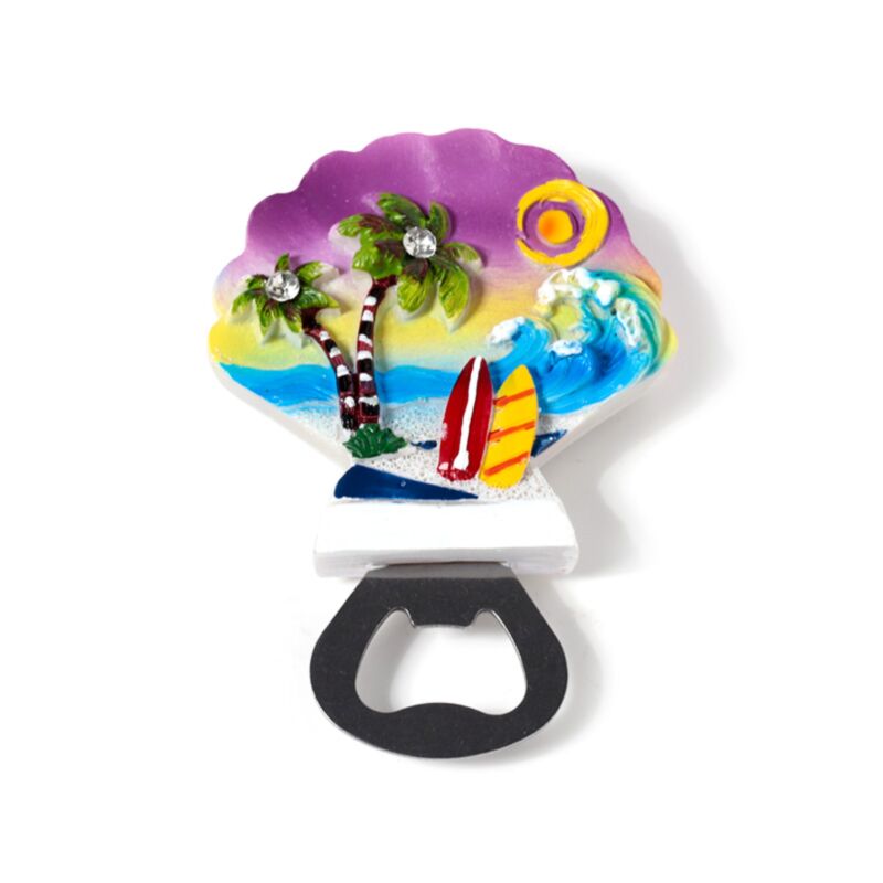 Abridor de botellas de imán de recuerdo de playaerr vida marina