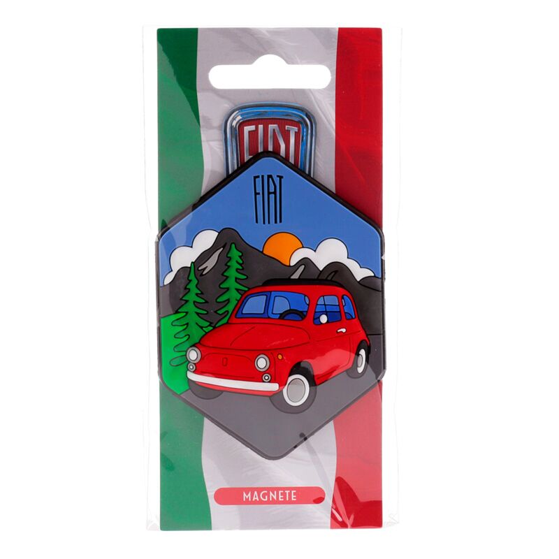 Fiat 500 Dolomite Bergen PVC imán
