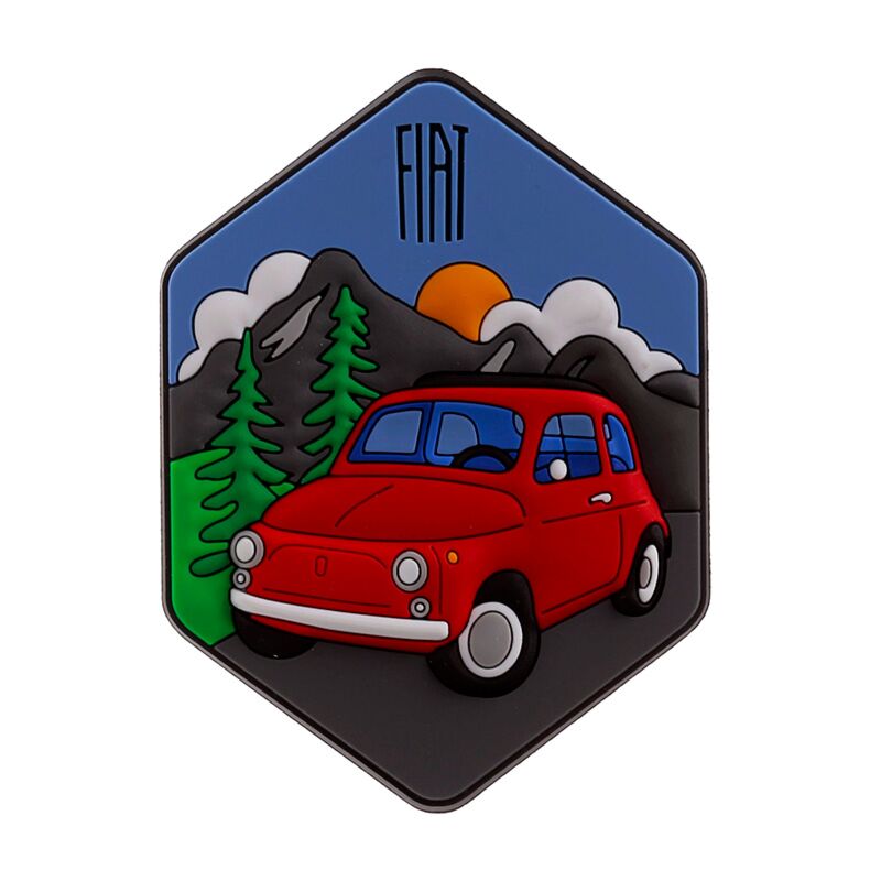 Fiat 500 Dolomite Bergen PVC imán