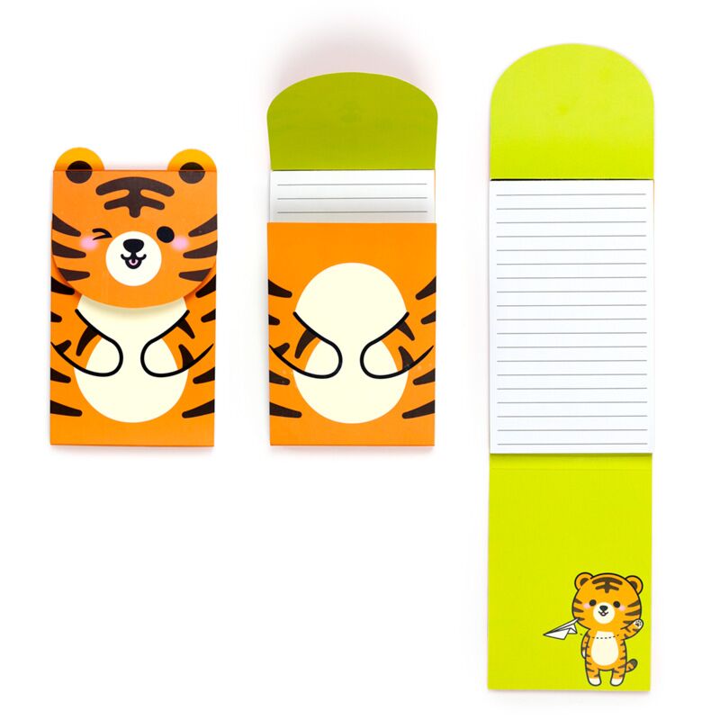 Adoramals Tiger Flip Open Memo Block