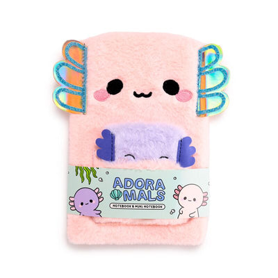 Adoramals Maddie de Axolotl PLUCHE Notebook Pouch