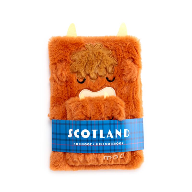 Borse del taccuino da peluche di mucca dell'Highland
