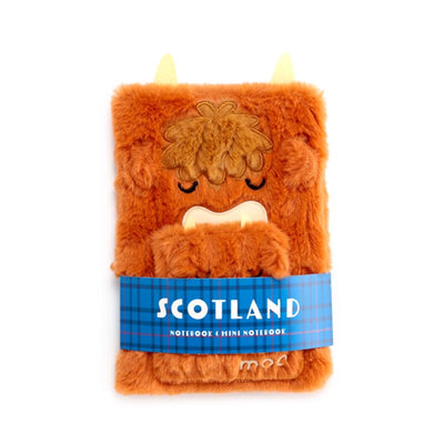 Borse del taccuino da peluche di mucca dell'Highland