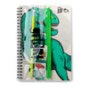 Dinosauria Ring A5 Notebook Set de escritura de 6 piezas