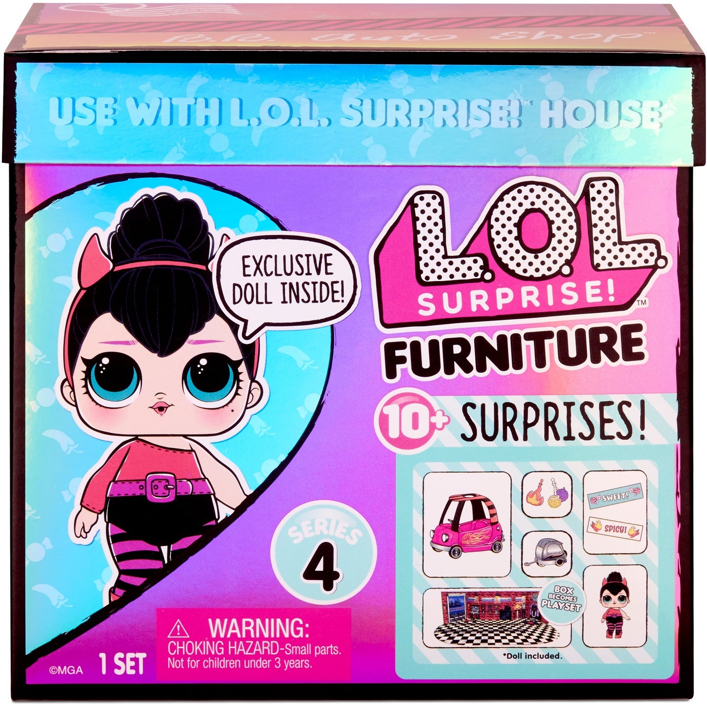 ¡Sorpresa de entretenimiento de MGA! Muebles con muñeca bb auto sho