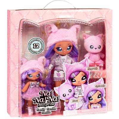 MGA Entertainment After! Dopo! Dopo! Famiglia a sorpresa di gattino Lavender Kitty Famil