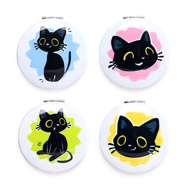 Specchio per il trucco compatto Lucky the Black Cat