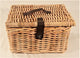 Canasta de maleta de boxes y tapa natural