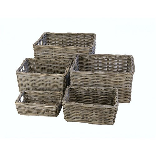Cesto Dr vimini v-ager 35x25x15 pit grigio