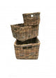 Wicker V-carrier basket 40x30x20 pit brown