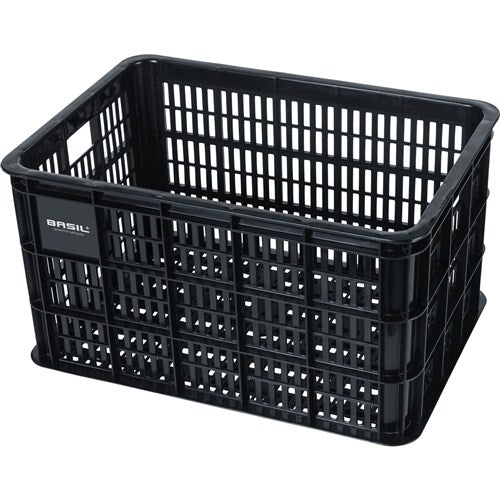 Basil Fietskrat L - Grande - 40 litros - Negro
