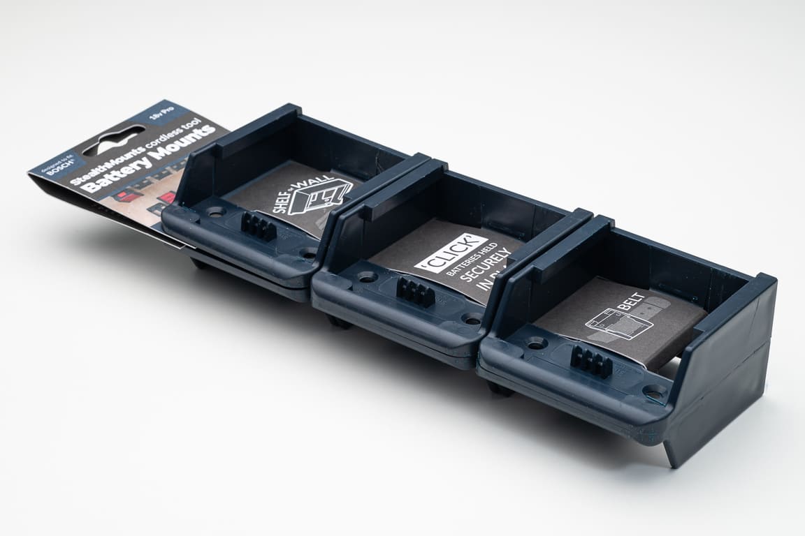 Portabatteria Stealthmounts bm-bo18-blu-6 per bosch 18v pro | blu | Confezione da 6 - bm-bo18-blu-6
