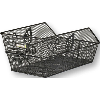 Basil cento fiore - cestino per biciclette - sul retro - nero