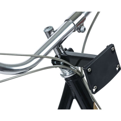 Albahaca fija montada - soporte del vástago - negro