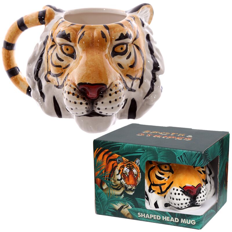 Tazza in ceramica formata da tigre