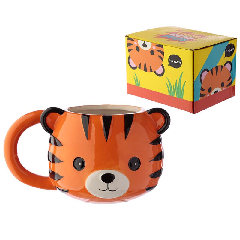 Adoramals Tiger formado Taza de cerámica