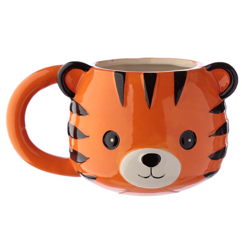 Adoramals Tiger formado Taza de cerámica