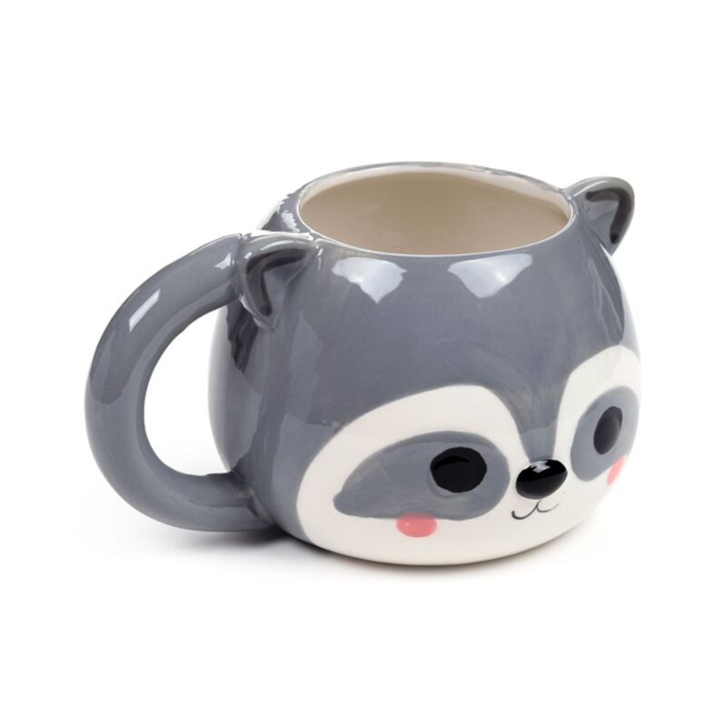 Taza de cerámica formada por el mapache de Adoramals