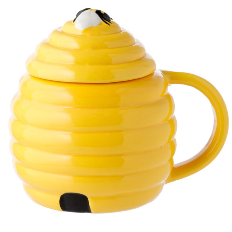 Taza de cerámica formada con tapa de Bijenkorf con tapa
