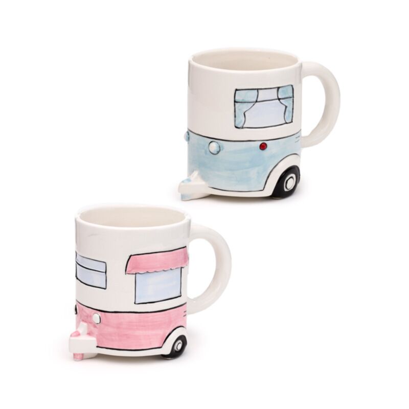 La casa es donde se estacionas Taza de cerámica de caravana