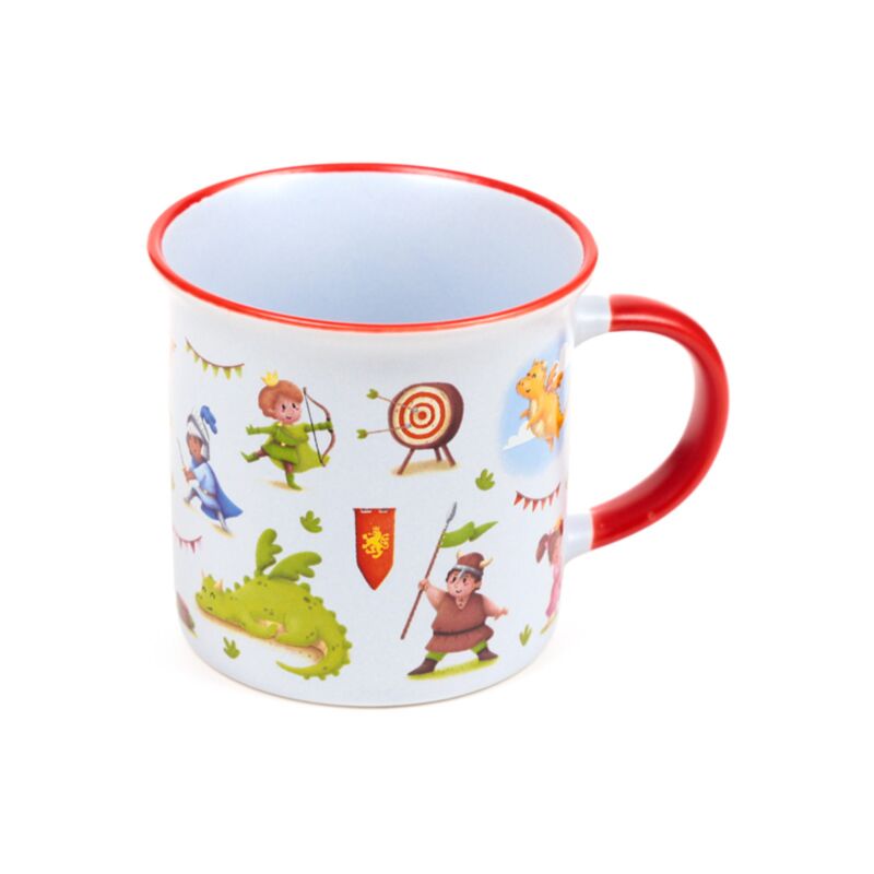 Knights Dragons sottile tazza di porcellana