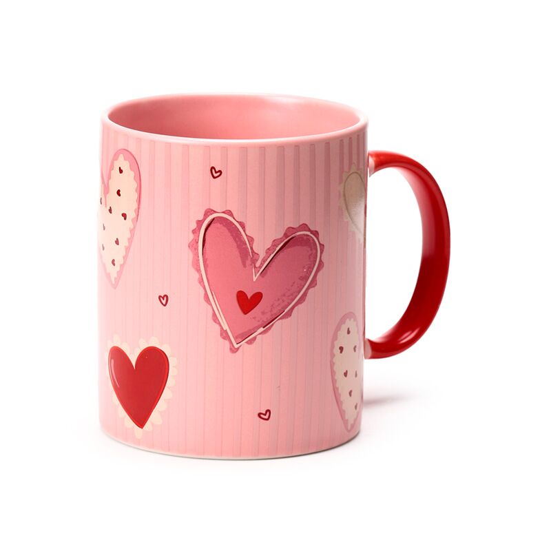 Taza de porcelana amor corazones
