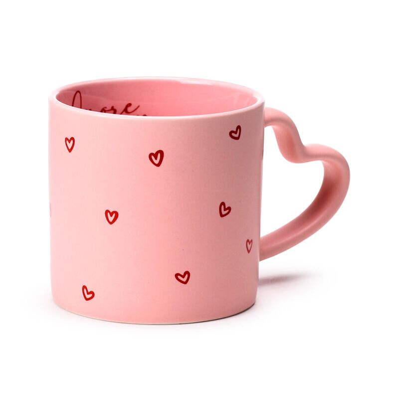 Tazza in porcellana con manico a forma di cuore Amore