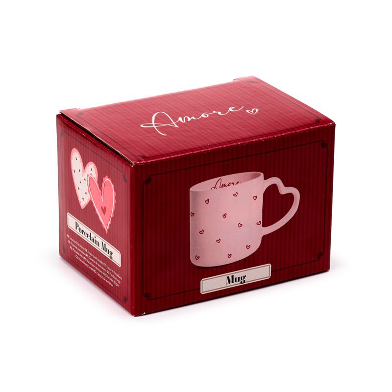 Tazza in porcellana con manico a forma di cuore Amore