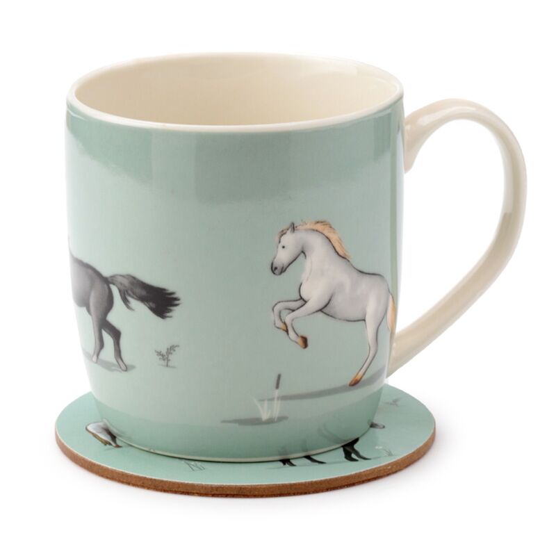 Willows Farm Horse Portelain Mug Coaster
