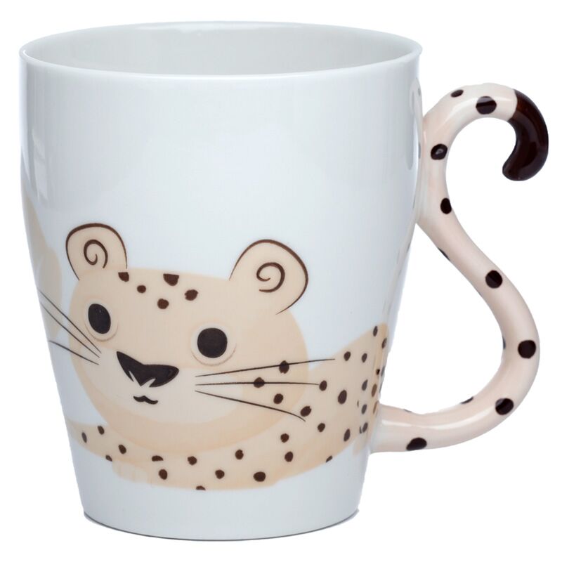 Cheetah soniverse - taza de porcelana con asa en forma