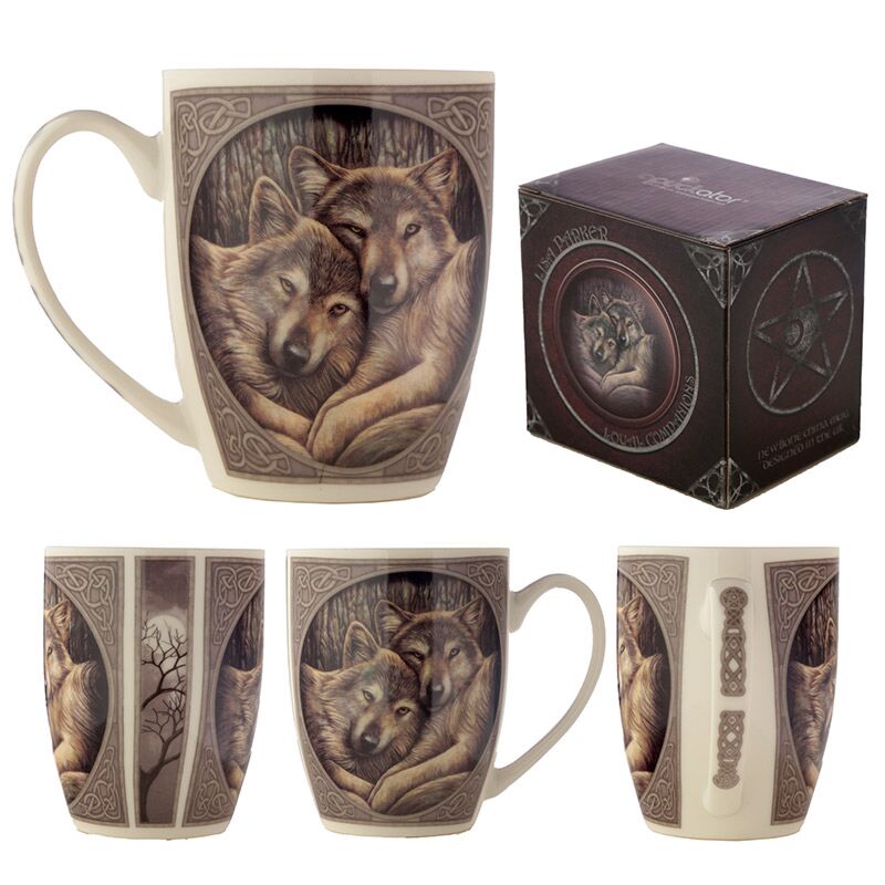 Lisa Parker Faithous Wolf Friend Porcelana Mok